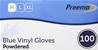 **** Blue/Clear Vinyl Disposable Gloves M