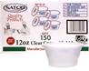 SATCO 12oz Clear Cups with Lids