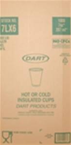 **** DART 7oz Cups 7LX6 Lids 6JLTRPF