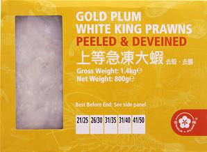 ++++ GP Vannamei King Prawn 41/50 PD 800g