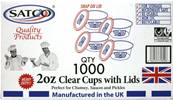 SATCO 2oz Clear Cups with Lids