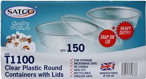 SATCO T1100 Round Containers with Lids