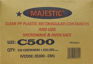 MAJESTIC Plastic Containers & Lids C500