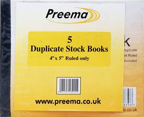 **** CL PREEMA 4"x5" Duplicate Stock Books