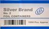 SILVER BRAND/PACK R US No.2 Foil Container