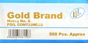 GOLD BRAND No.6 Foil Containers 500pcs