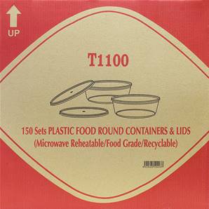T1100 RD Microwaveable Conts & Lids