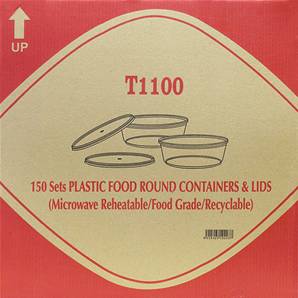 T1100 RD Microwaveable Conts & Lids