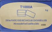 T1000A Rect Microwaveable Conts & Lids