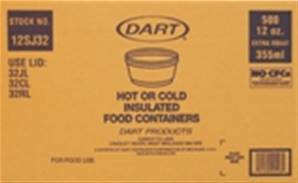 DART 12oz Containers 12SJ32 (lid 32JL )