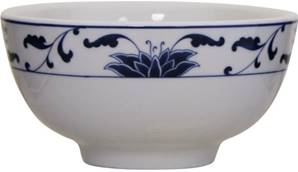**** CL BLUE LOTUS 4.5in Thick Rice Bowl