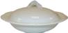 **** 7in White Butter Dish with Lid