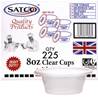 SATCO 8oz Clear Cups with Lids