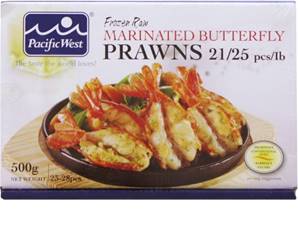 ++++PACIFIC WEST Marinated Butterfly Prawn