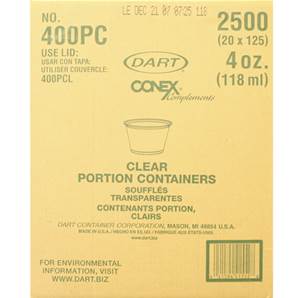**** DART 4oz Portion container 400PC Lids