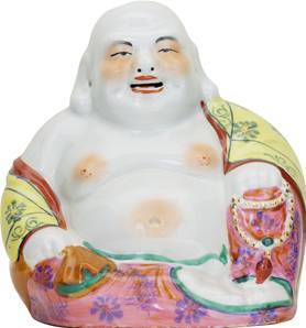 **** CL 8in Laughing Buddha God With Gold