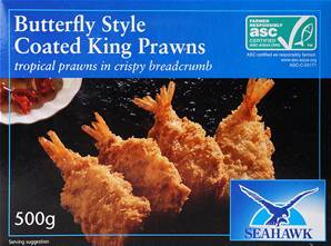 ++++ SEAHAWK Crumbed Butterfly King Prawn
