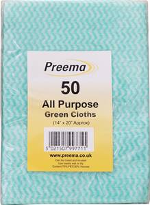 **** CL PREEMA All Purpose Green Cloths