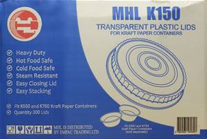 CL K150 Plastic Round Lids