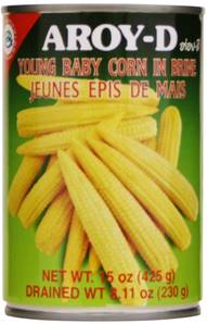 **** AROY-D Can Young Baby Corn in Brine